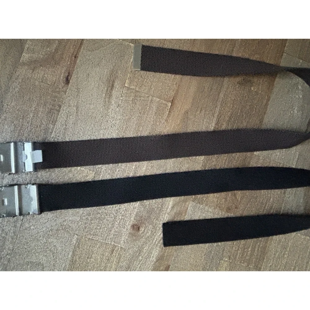 Tony Hawk Metal Belt Buckle Canvas Webbing Belt Black And Brown Bundle Sz XL